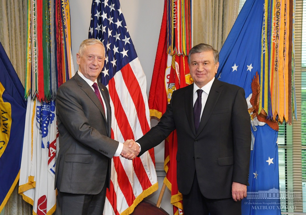 Shavkat Mirziyoyev holds talks at Pentagon